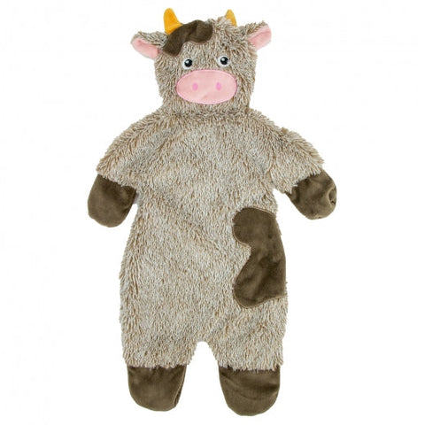 Image of the cow variant of ANCOL Cuddle Farmyard Floppets Dog Toy Assorted - Pets Villa.
