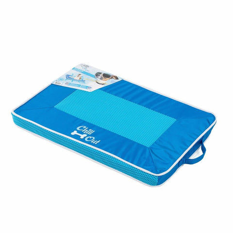 Cooling dog mat with breathable plastic noodle surface