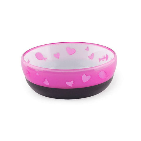Sturdy pet bowl for cats and kittens in vibrant orange color