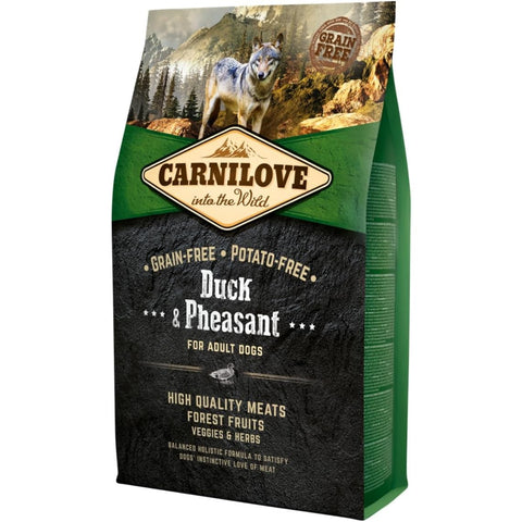 Front image of CARNILOVE Dog Duck and Pheasant Dog Food for Adult Dogs - Pets Villa.