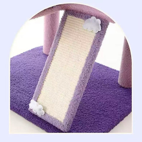 MARTINA 108-165cm Star & Cloud Cat Tree Climbing Frame - Pets Villa.