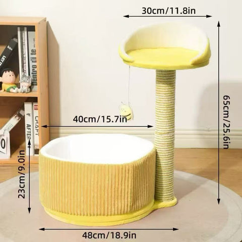 Medium size of Teacup and Bee Cat Scratcher and Bed - Pets Villa.