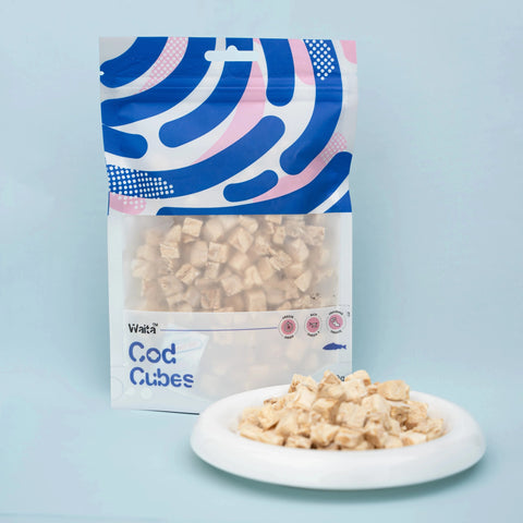 Front image of WAITA Freeze-Dried Cod Cubes 40g - Pets Villa.