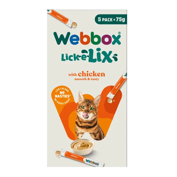 WEBBOX Cats Delight Lick-e-Lix Chicken Cat Treats x 15g – Pets Villa