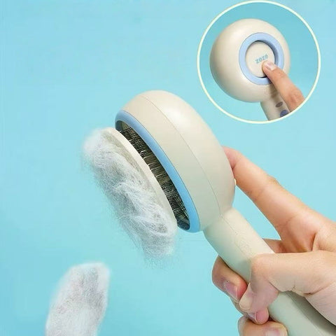 Slicker close up of ZEZE Circle Pet Slicker Comb with Lotus Essence - Pets Villa.