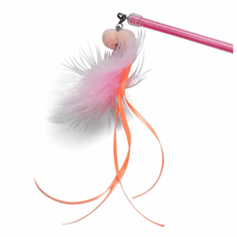 AMY&CAROL Pink Golden Fish Retractable Cat Teaser - Pets Villa