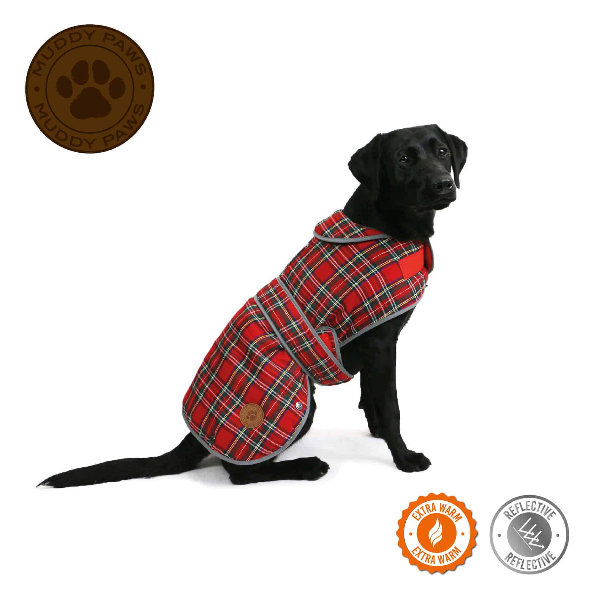 ANCOL Muddy Paws Red Tartan Dog Coat Pets Villa