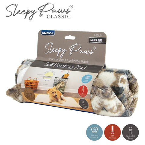 ANCOL Sleepy Paws Self Heating Pad Aztec Brown - Pets Villa