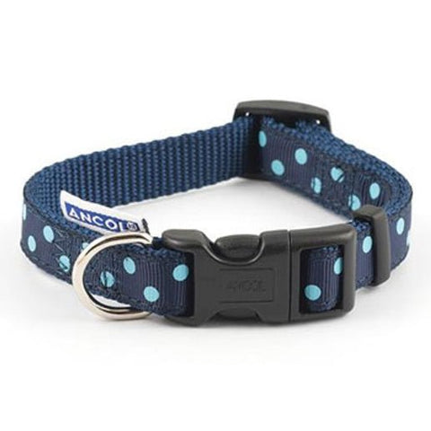 ANCOL Vintage Polka Dog Collar - Pets Villa