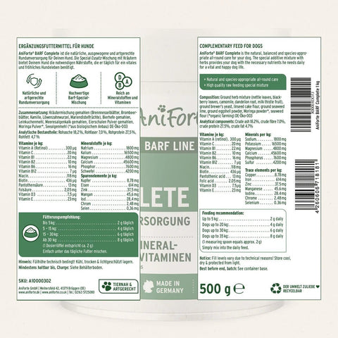 ANIFORTE BARF Complete - Raw Dog Food Supplement - Pets Villa