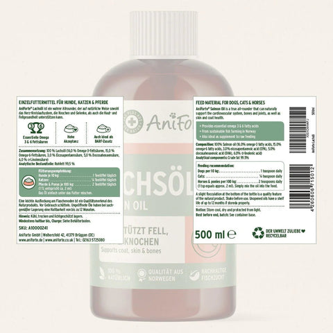 ANIFORTE Salmon Oil for Dogs & Cats - Natural Omega - 3 EPA - Pets Villa