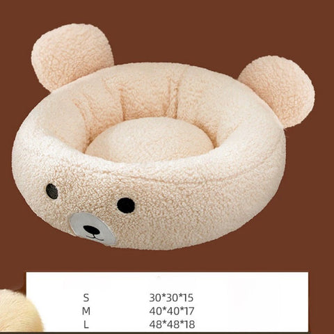Bear Plush Pet Bed - Pets Villa