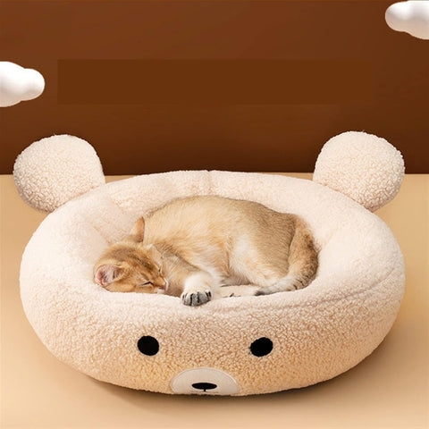 Bear Plush Pet Bed - Pets Villa