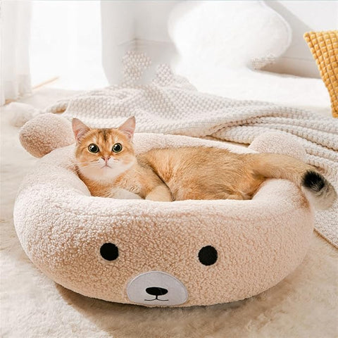 Bear Plush Pet Bed - Pets Villa