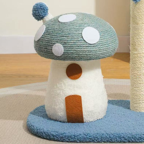 Blue Candy Mushroom Cat Scratching Post - Pets Villa