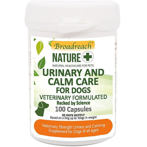 BROADREACH NATURE Urinary and Calm Care for Dogs 100 Capsules - Pets Villa