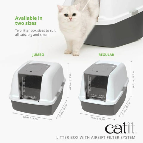 CATIT Regular Hooded Litter Box with Airsift Filter System - Pets Villa