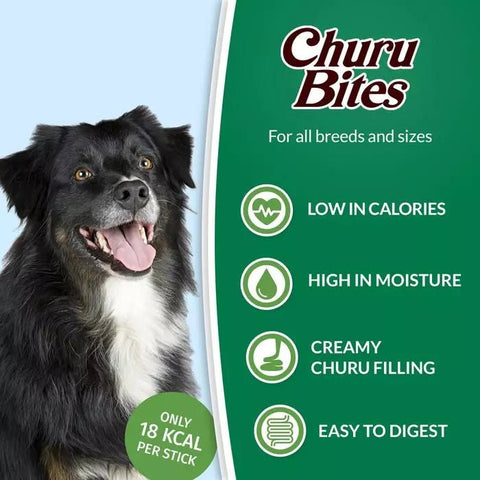 CHURU Bites Dog Treats Chicken Recipe Wraps Chicken with Salmon Recipe 8x12g - Pets Villa