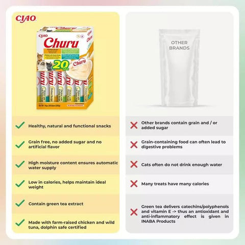 CHURU Cat Treat Variety Box Chicken Flavour 20x14g - Pets Villa