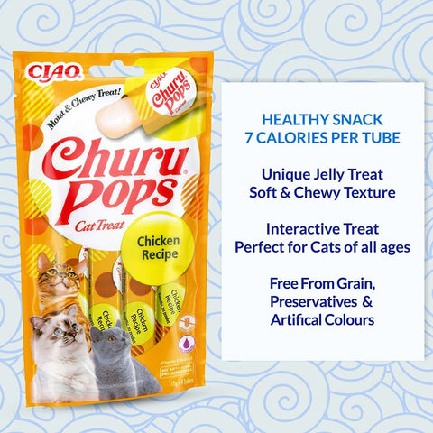 CHURU Pops Cat Treat Chicken Recipe 4x15g - Pets Villa