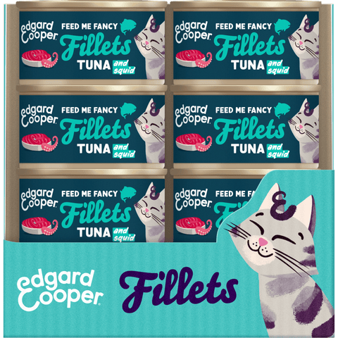 EDGARD & COOPER Cat Tuna and Squid Fillets Complementary Food - Pets Villa