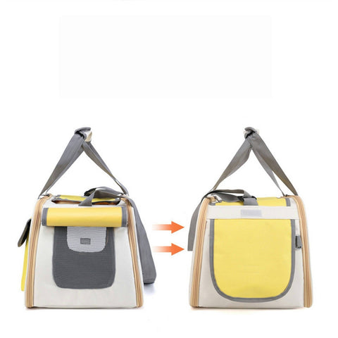 Foldable Mesh Pet Travel Bag - Pets Villa