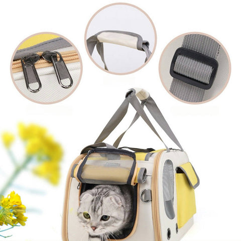 Foldable Mesh Pet Travel Bag - Pets Villa