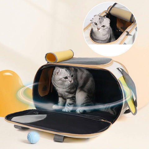 Foldable Mesh Pet Travel Bag - Pets Villa