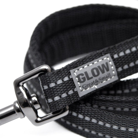 GREAT & SMALL Dog Glow Lead Black - Pets Villa