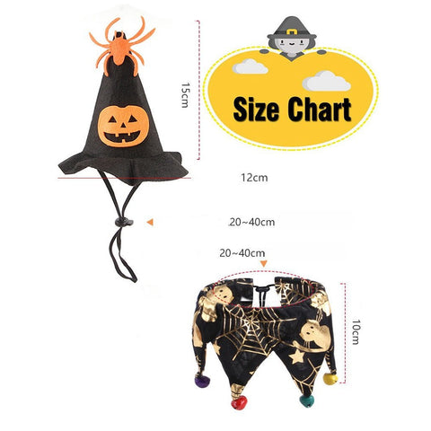 Halloween Pet Hat and Decorative Collar - Pets Villa