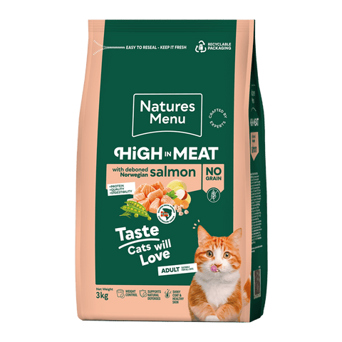 NATURES MENU Cat Dry High in Meat with Deboned Norwegian Salmon Dry Food - Pets Villa