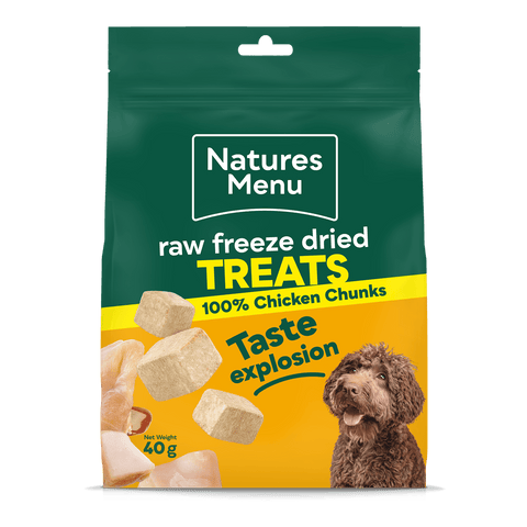 NATURES MENU Raw Freeze Dried Treats 100% Chicken Chunks 40g - Pets Villa