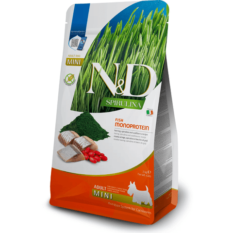 N&D Farmina Dog Spirulina in Herring for Mini Adult Dogs 2kg - Pets Villa