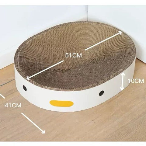 PURROOM Little Chicken Oval Cardboard Scratcher - Pets Villa
