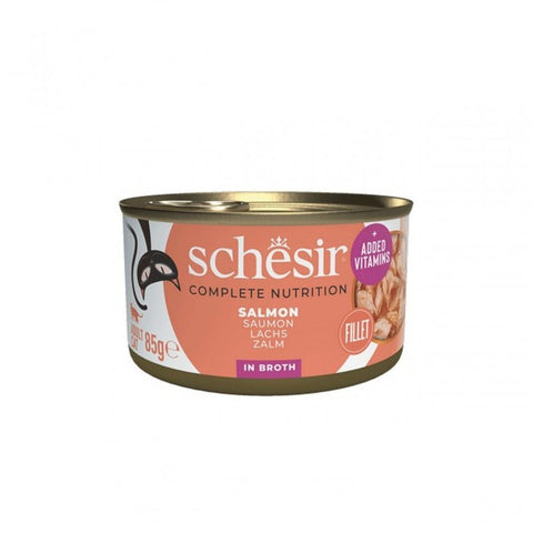 SCHESIR Complete Nutrition Salmon in Broth Cat Can - Pets Villa