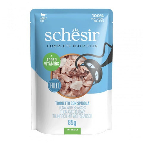 SCHESIR Complete Nutrition Tuna Fillet with Sea Bass in Jelly - Pets Villa