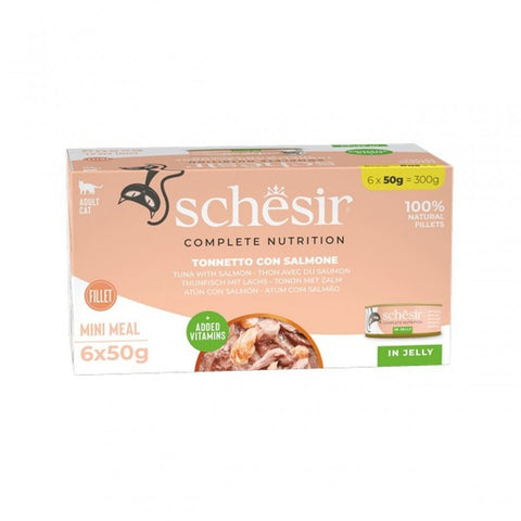 SCHESIR Complete Nutrition Tuna with Salmon Mini Meal 6x50g - Pets Villa