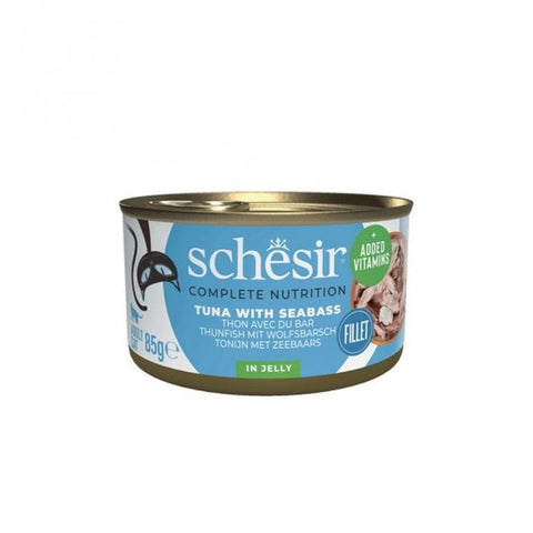 SCHESIR Complete Nutrition Tuna with Sea Bass in Jelly Cat Can - Pets Villa
