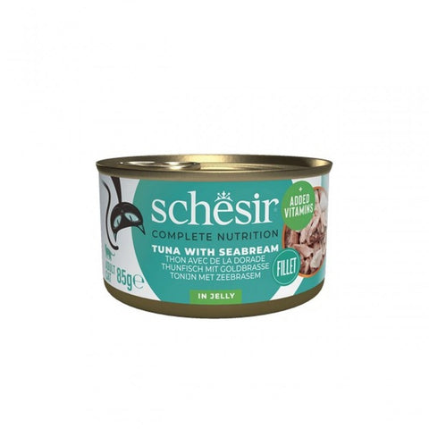 SCHESIR Complete Nutrition Tuna with Sea Bream in Jelly Cat Can - Pets Villa