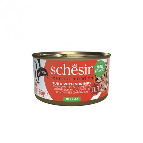 SCHESIR Complete Nutrition Tuna with Shrimps in Jelly Cat Can - Pets Villa