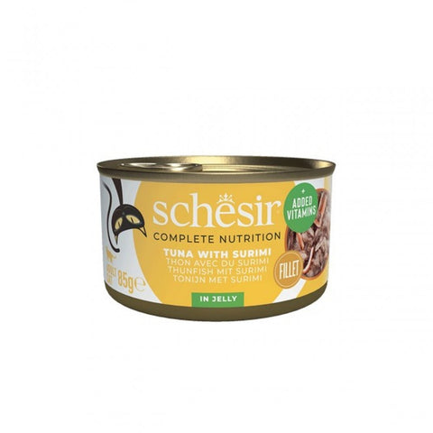 SCHESIR Complete Nutrition Tuna with Surimi in Jelly Cat Can - Pets Villa