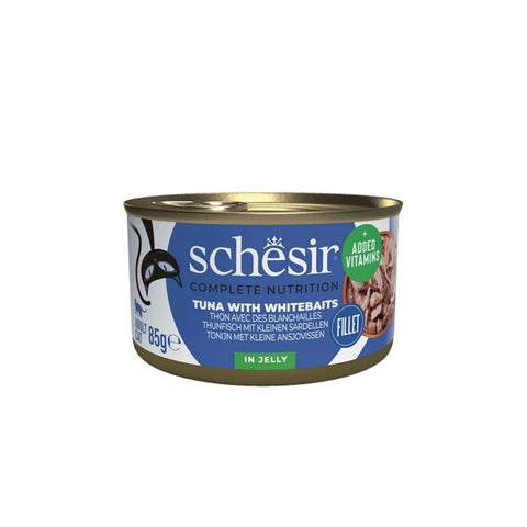 SCHESIR Complete Nutrition Tuna with Whitebaits in Jelly Cat Can - Pets Villa