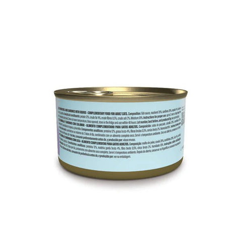 SCHESIR Mackerel and Sardines with Squid in Sauce 70g - Pets Villa