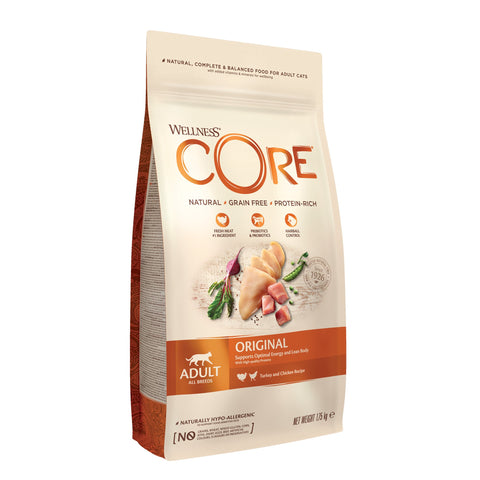 WELLNESS CORE Cat Adult Original Turkey and Chicken 1.75kg - Pets Villa