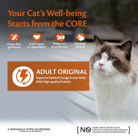WELLNESS CORE Cat Adult Original Turkey and Chicken 1.75kg - Pets Villa