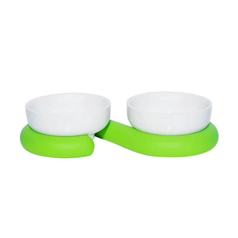 ZEZE Ceramic Bowls with Base - Pets Villa