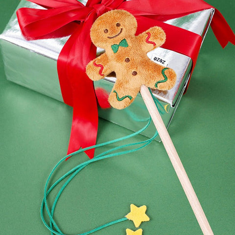 ZEZE Christmas Gingerbread Man Cat Wand - Pets Villa