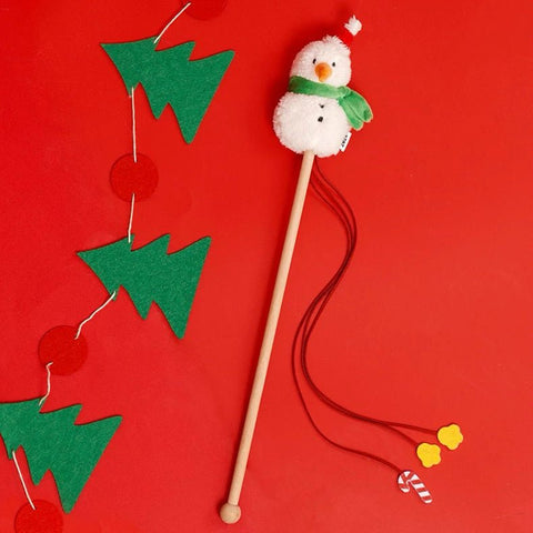 ZEZE Christmas Snowman Cat Wand - Pets Villa