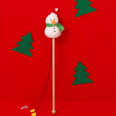 ZEZE Christmas Snowman Cat Wand - Pets Villa