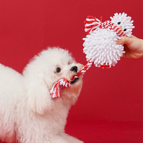 ZEZE Christmas Snowman Dog Rope - Pets Villa